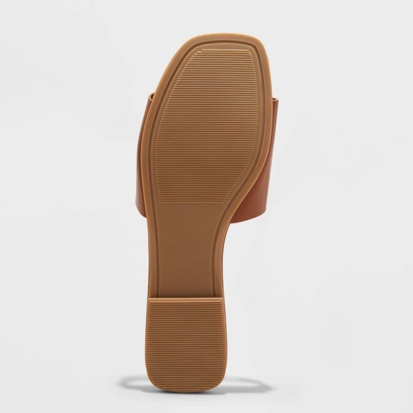 Deidra Slide Sandals - A New Day™ Cognac 9.5: Memory Foam, Open Toe, Slip On - Picture 4 of 8